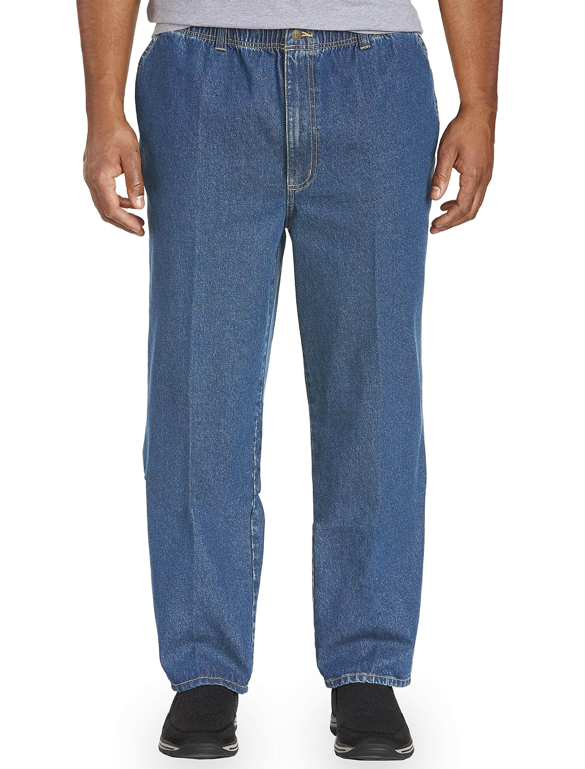 Harbor Bay by DXL Men's Big and Tall Elastic Waist Jeans | All-Day Comfort with Loose Fit