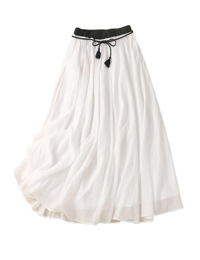 Lightweight Linen Skirts for Women Summer Vintage Style