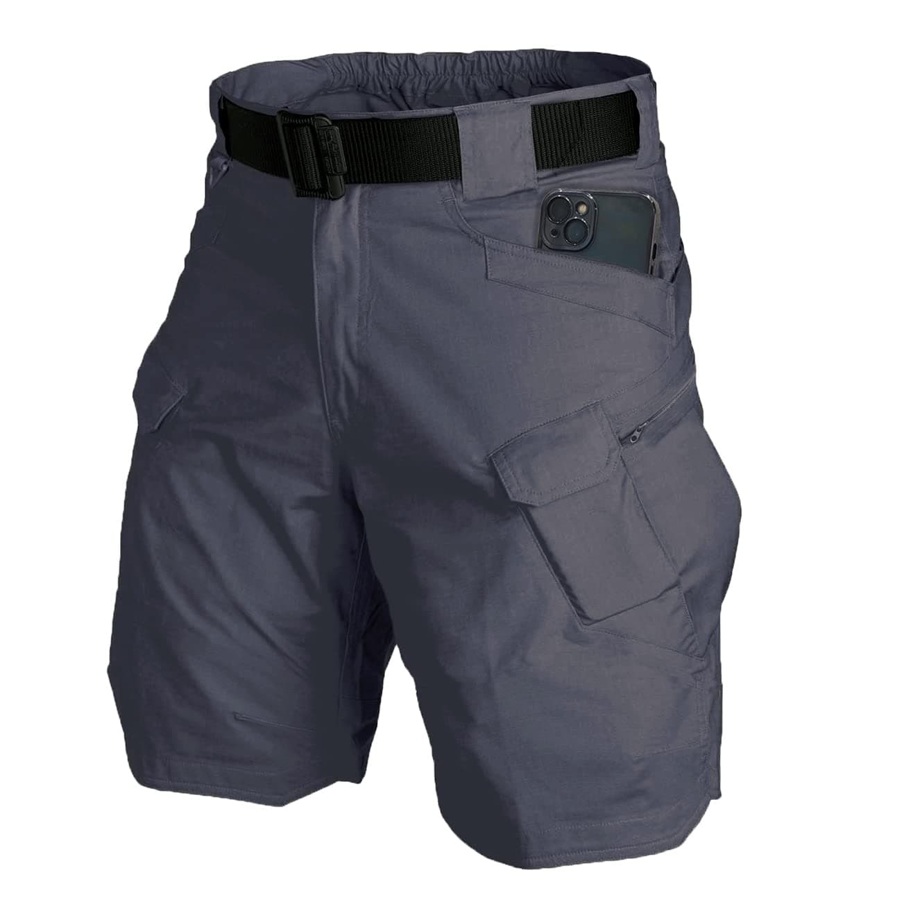 Yameekamulga Men's Water-Resistant Tactical ShortsCargo Hiking Fishing Cotton Blend