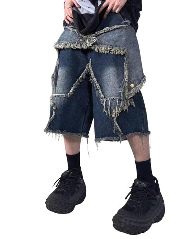 Lafaguw Women's Men's High-Waisted Wide Leg Gothic Shorts
