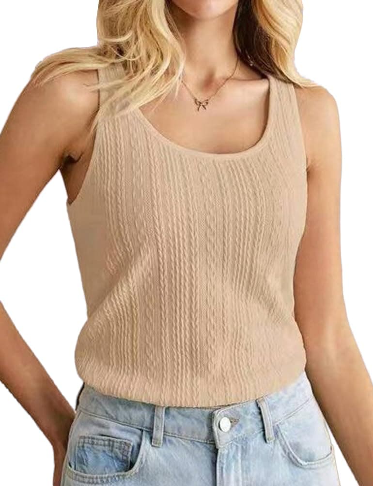 IDEALSANXUN Women's Sleeveless Ribbed Pullover Sweater Vest Top