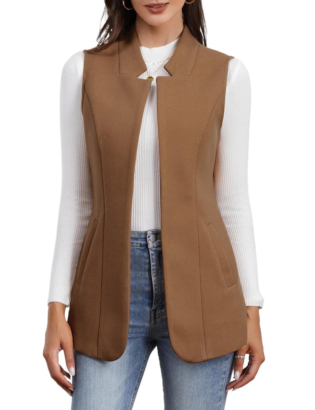 Trendy Wool Vest for Women: Sleeveless Fall/Winter Outerwear