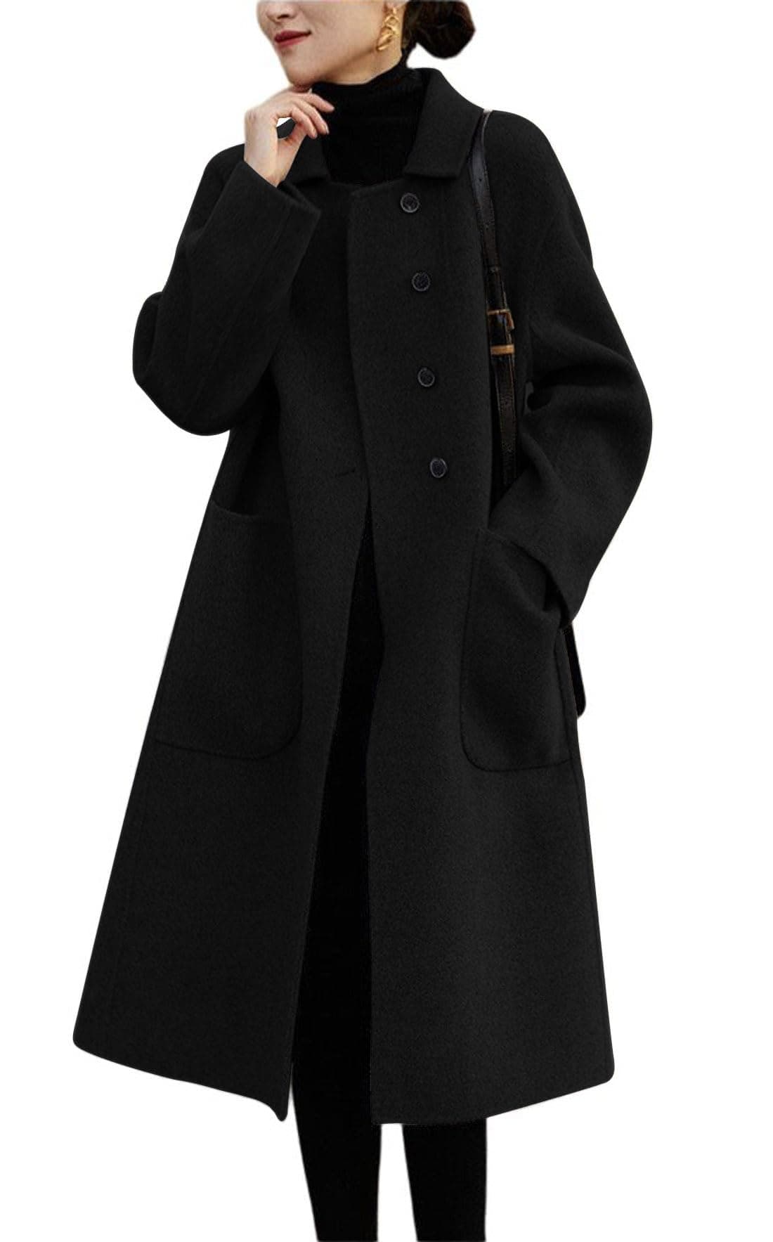 Chouyatou Women's Winter Wool Midi Coat