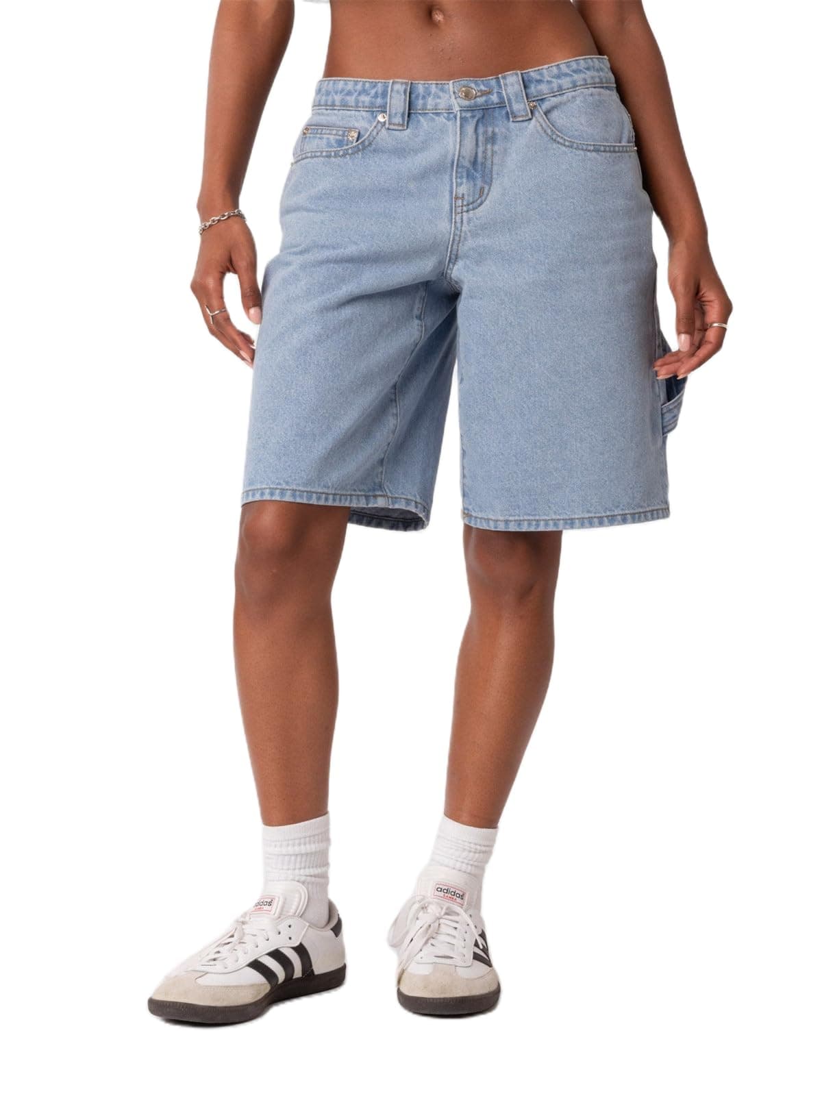 Alyweatry Y2K Loose Denim Bermuda Shorts for Women