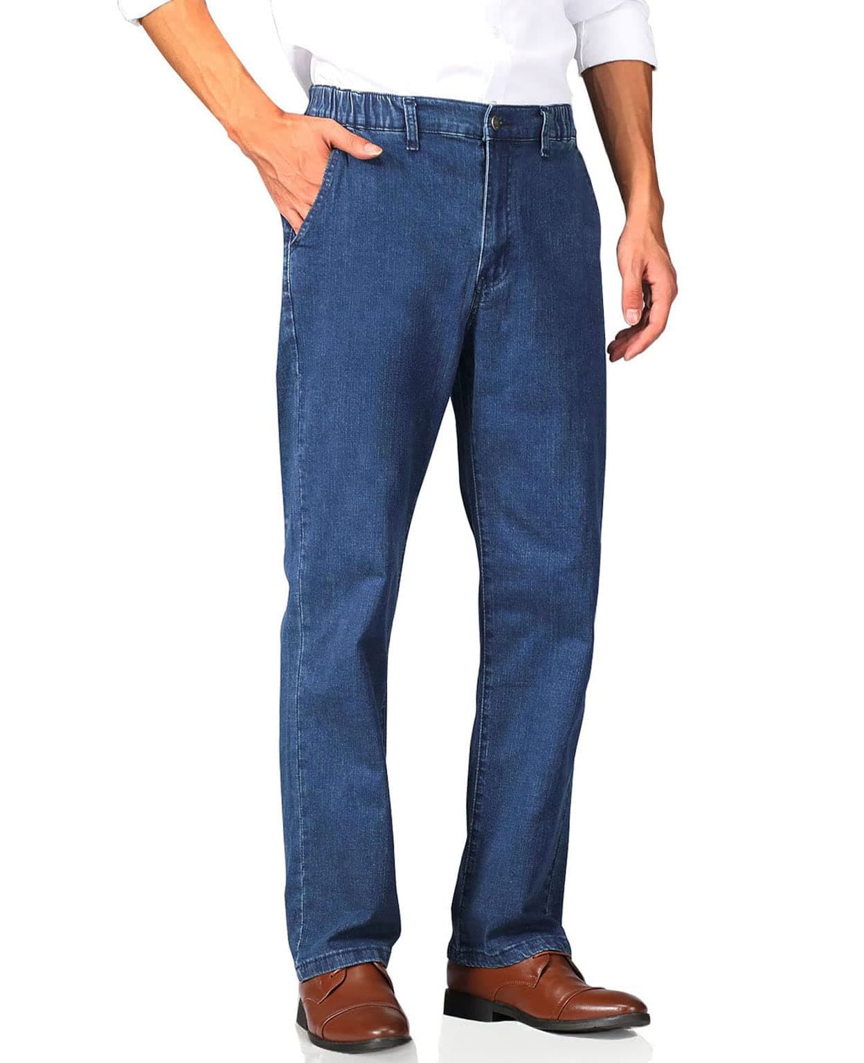 Men's Elastic Waist Jeans