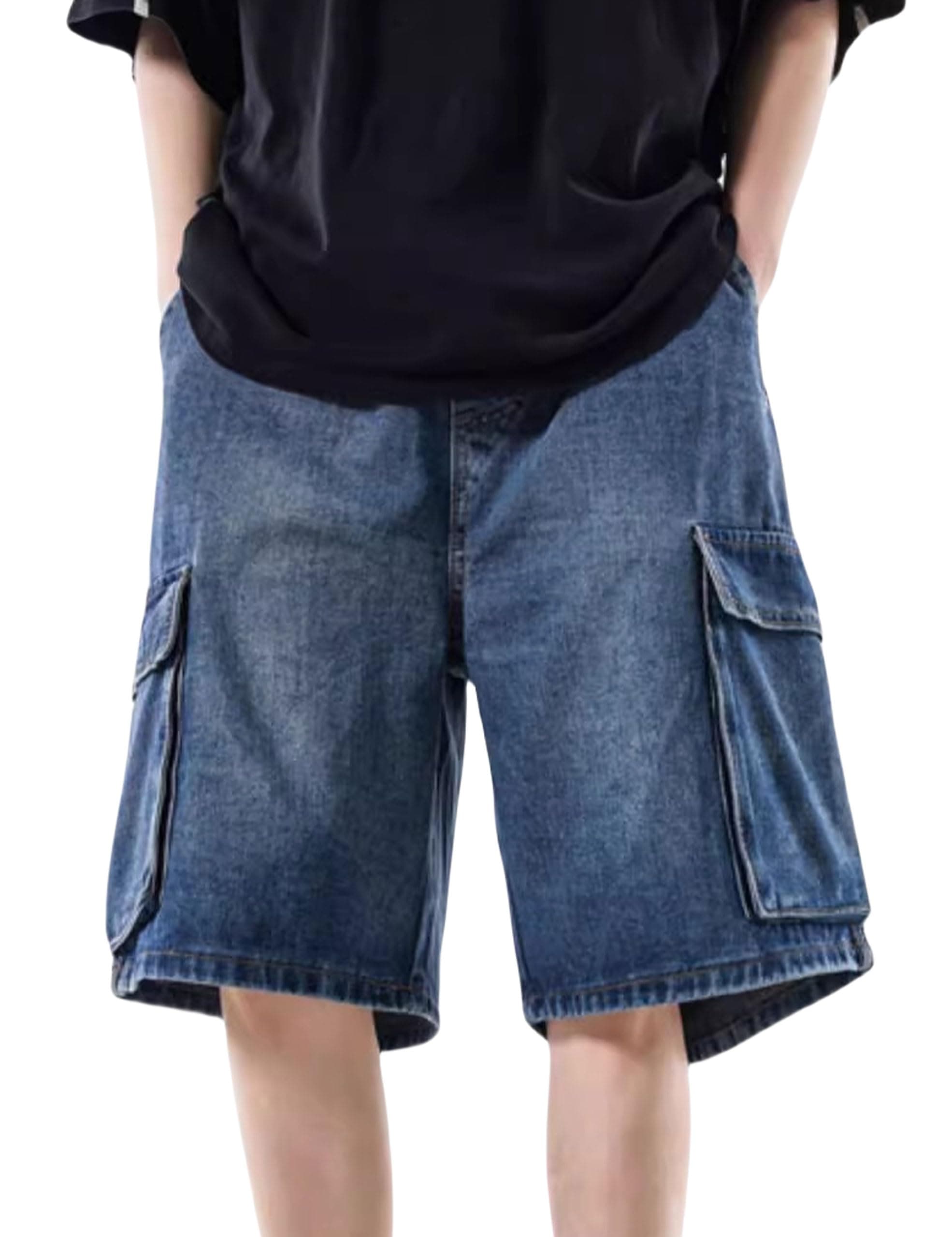 Y2K Baggy Jorts Men's Relaxed Fit Cargo Shorts Vintage Jeans