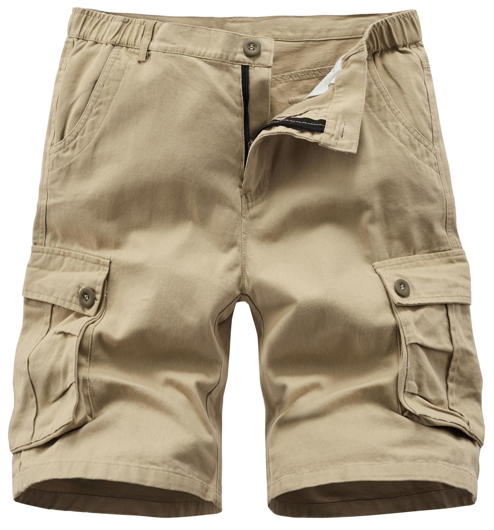 Vcansion Men's Casual Cotton Camo Cargo Shorts with Multiple Pockets