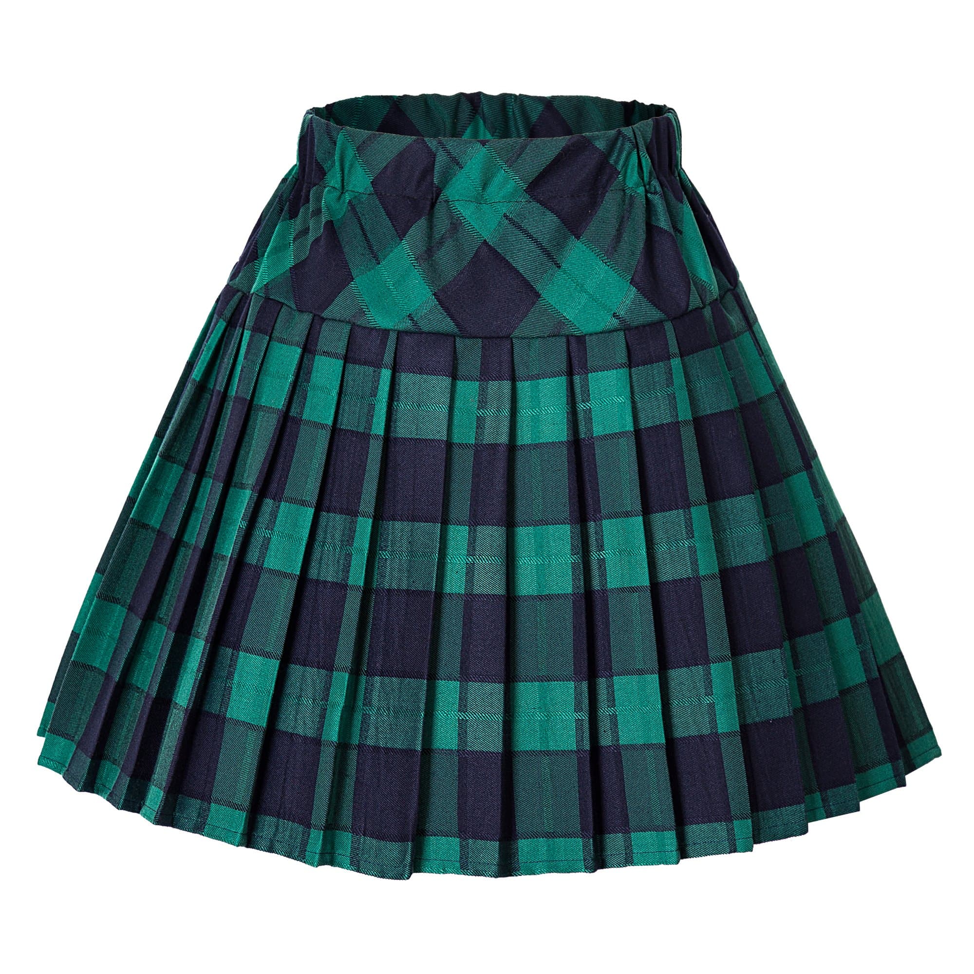 Urban GoCo Large Green Plaid Pleated Mini Skirt Series 5